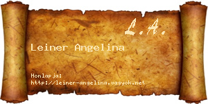 Leiner Angelina névjegykártya
